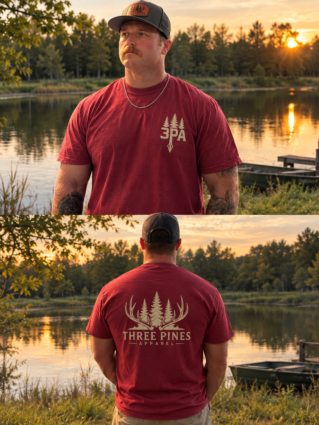 Red and Cream Logo T-Shirt
